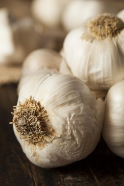 Organik çiğ beyaz sarımsak