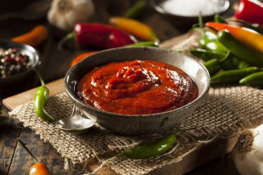sıcak baharatlı kırmızı sriracha sos