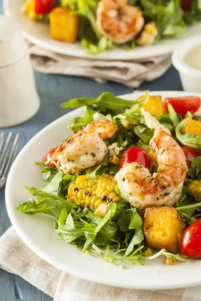 Healthy Shrimp and Arugula Salad — Stock Photo, Image