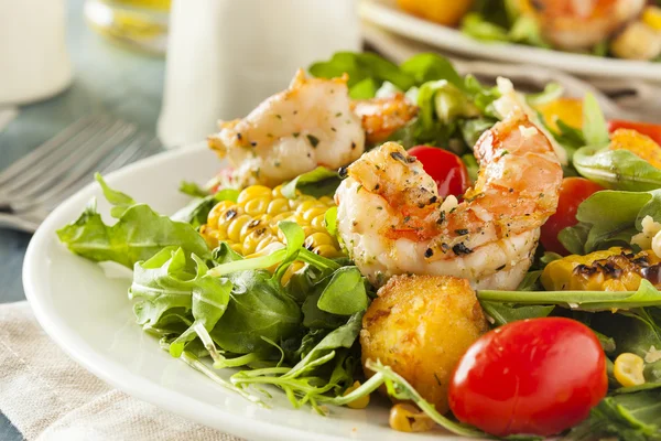 Healthy Shrimp and Arugula Salad — Stock Photo, Image