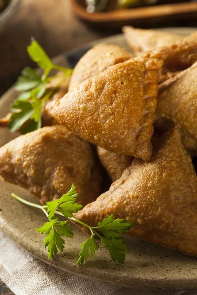 Samosas indias fritas caseras — Foto de Stock