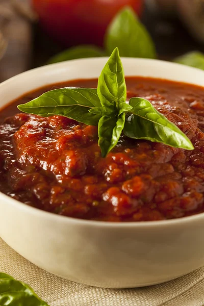 Domácí červený italský pokrm omáčka — Stock fotografie