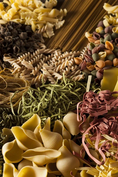 Assorted Homemade Dry Italian Pasta — Stock Photo, Image