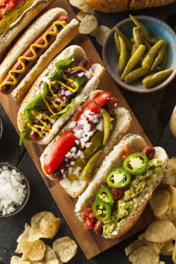 Gourmet Grilled All Beef Hots Dogs clipart