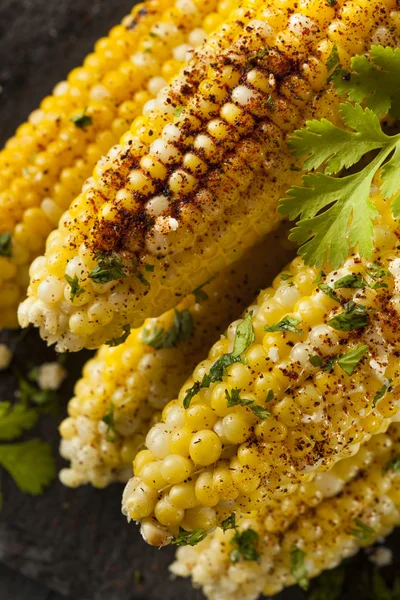 Вкусная мексиканская кукуруза — стоковое фото