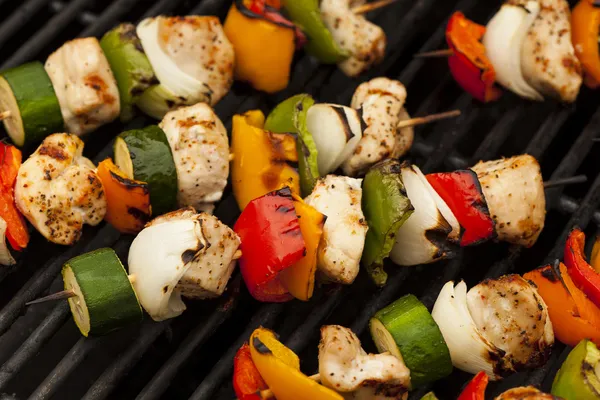 Homemade Chicken Shish Kabobs — Stock Photo, Image