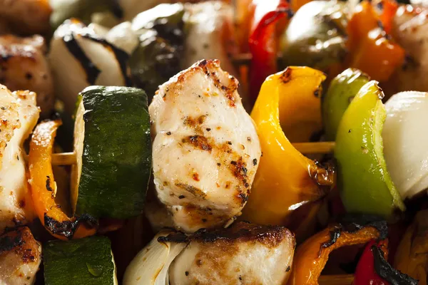 Homemade Chicken Shish Kabobs — Stock Photo, Image