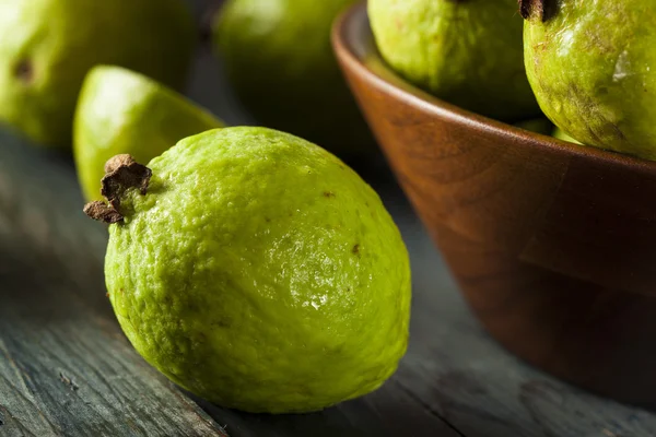 Čerstvé organické zelené guavy — Stock fotografie