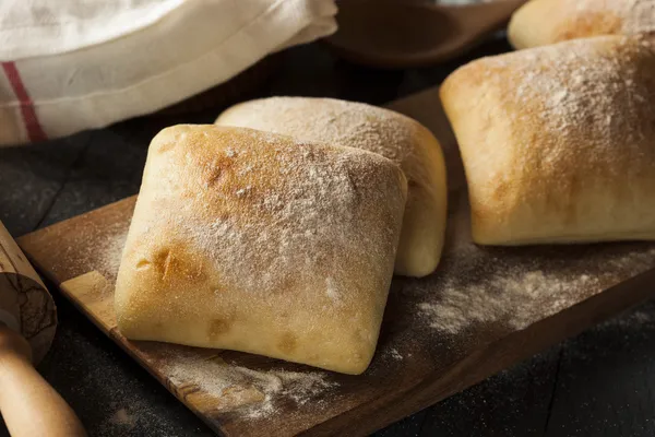 Fresh Homemade Ciabatta Buns — Stock Photo, Image