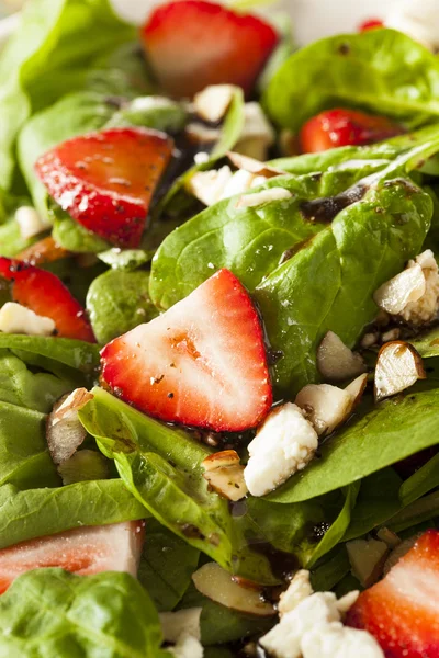 Organic Healthy Strawberry Balsamic Salad — Stock Photo, Image