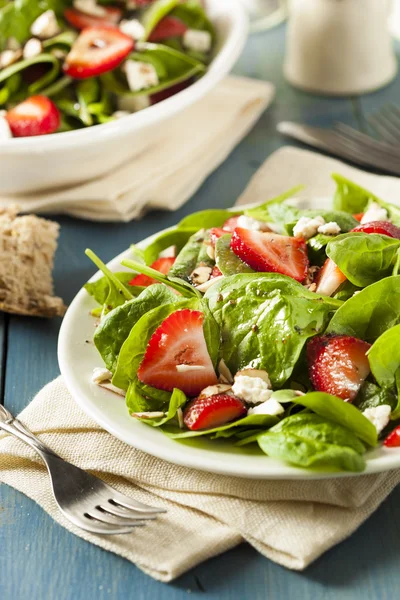 Organisk sunn jordbærbalsamisk salat – stockfoto