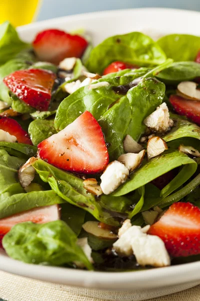 Organic Healthy Strawberry Balsamic Salad — Stock Photo, Image