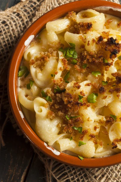 Macarrão caseiro assado e queijo — Fotografia de Stock