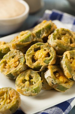sağlıksız kızarmış jalapeno dilimleri