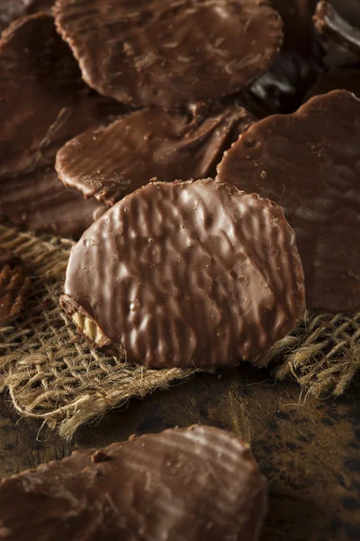 Buatan sendiri Coklat Keripik Kentang Tertutup — Stok Foto