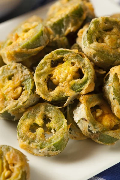 Rebanadas de Jalapeño fritas poco saludables — Foto de Stock