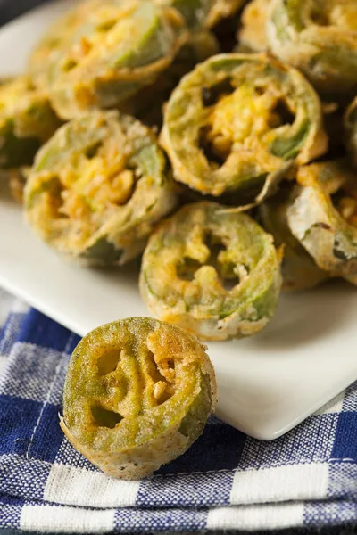 Frituras fritas insalubres de Jalapeno — Fotografia de Stock