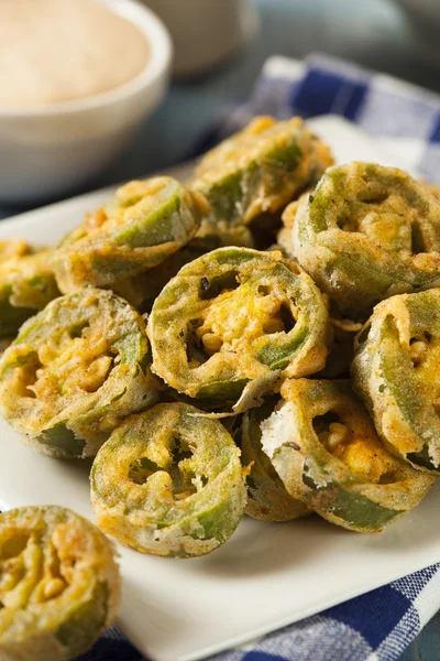 Rebanadas de Jalapeño fritas poco saludables —  Fotos de Stock