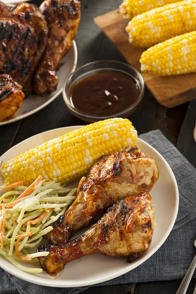 Hemgjord grillad barbecue kyckling — Stockfoto