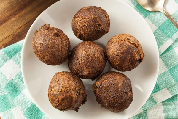 Buchi ciambella al cioccolato fatti in casa — Foto Stock