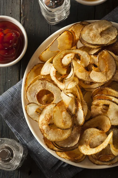 Patatas fritas de corte en espiral caseras — Foto de Stock