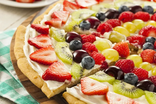 Homemade Natural Fruit Pizza — Stock Photo, Image