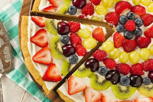 Homemade Natural Fruit Pizza — Stock Photo, Image
