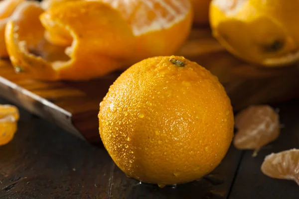 Laranjas de mandarim orgânicas cruas frescas — Fotografia de Stock