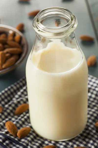 Органическое белое миндальное молоко — стоковое фото