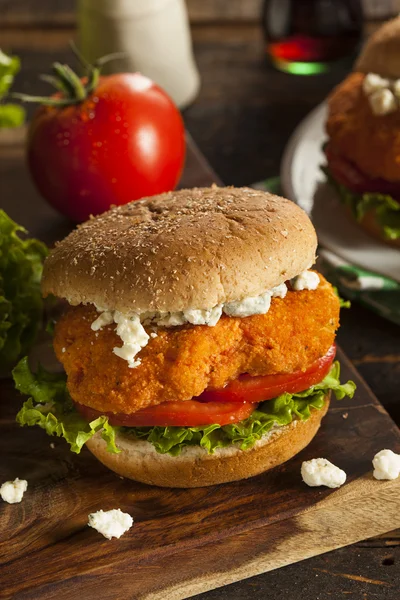 Homemade Buffalo Chicken Sandwich — Stock Photo, Image