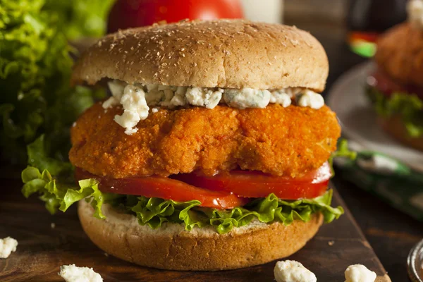 Homemade Buffalo Chicken Sandwich — Stock Photo, Image
