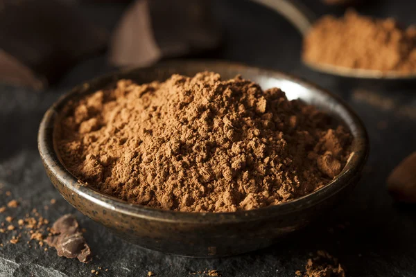 Polvo de cacao orgánico crudo —  Fotos de Stock