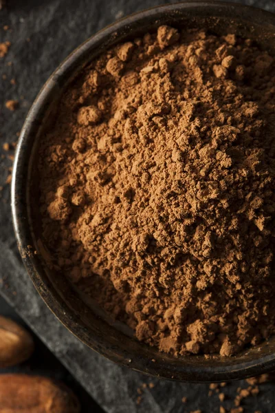 Rauwe biologische cacao poeder — Stockfoto