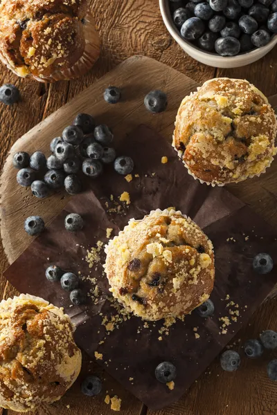 Muffins caseros de arándanos para el desayuno —  Fotos de Stock