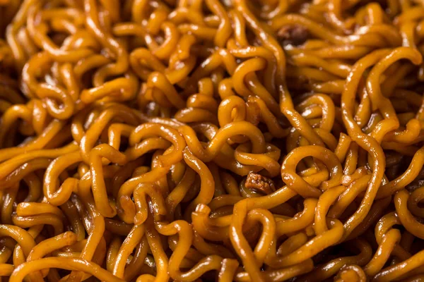 Fideos Frijol Negro Jjajang Coreanos Caseros Con Palillos — Foto de Stock