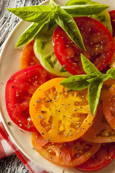 Sałatka z pomidorów scheda zdrowy — Zdjęcie stockowe