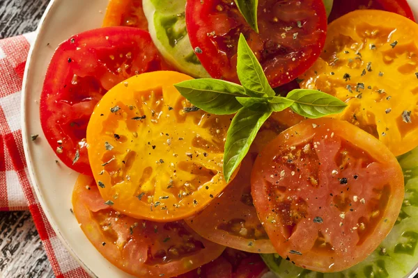 Sałatka z pomidorów scheda zdrowy — Zdjęcie stockowe
