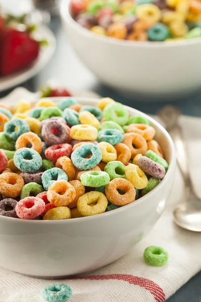 Coloful Fruit Cereal Loops — Stock Photo, Image