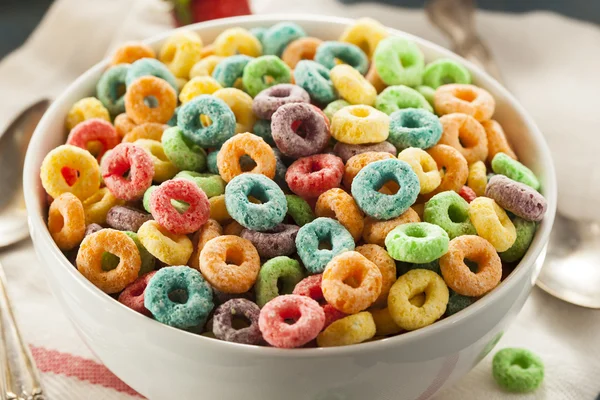 Coloful Fruit Cereal Loops — Stock Photo, Image