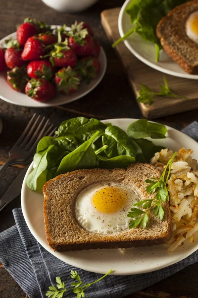 Egg in a Basket — Stock Photo, Image