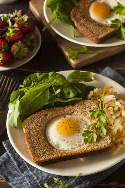 Egg in a Basket — Stock Photo, Image