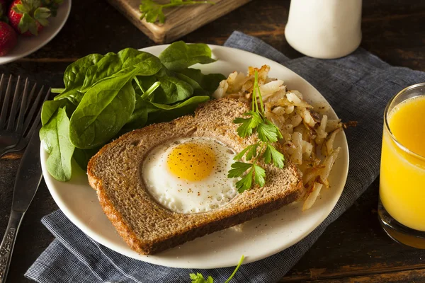 Egg in a Basket — Stock Photo, Image