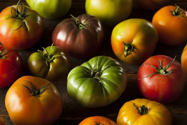 Colorful Organic Heirloom Tomatoes — Stock Photo, Image