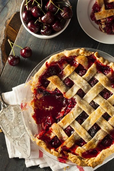 Deliciosa torta de cereja caseira — Fotografia de Stock