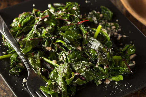 Homemade Healthy Sauteed Swiss Chard — Stock Photo, Image