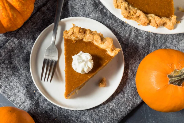 Homemade Healthy Thanksgiving Day Pumpkin Pie Whipped Cream — 스톡 사진