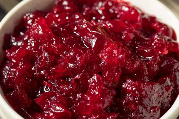 Saudável Molho Cranberry Ação Graças Uma Tigela — Fotografia de Stock