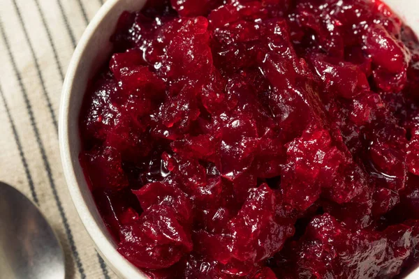 Gezonde Thanksgiving Cranberry Sauce Een Kom — Stockfoto