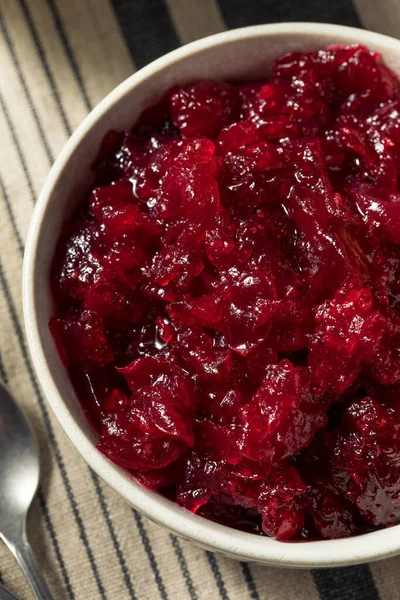 Gezonde Thanksgiving Cranberry Sauce Een Kom — Stockfoto