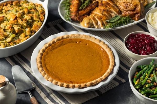 Healthy Homemade Thanksgiving Day Pumpkin Pie Ready Eat — Stock Photo, Image